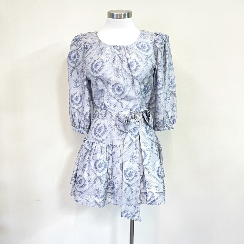 Loveshackfancy Perla Dress Blue Dusk sz 4 NWT
